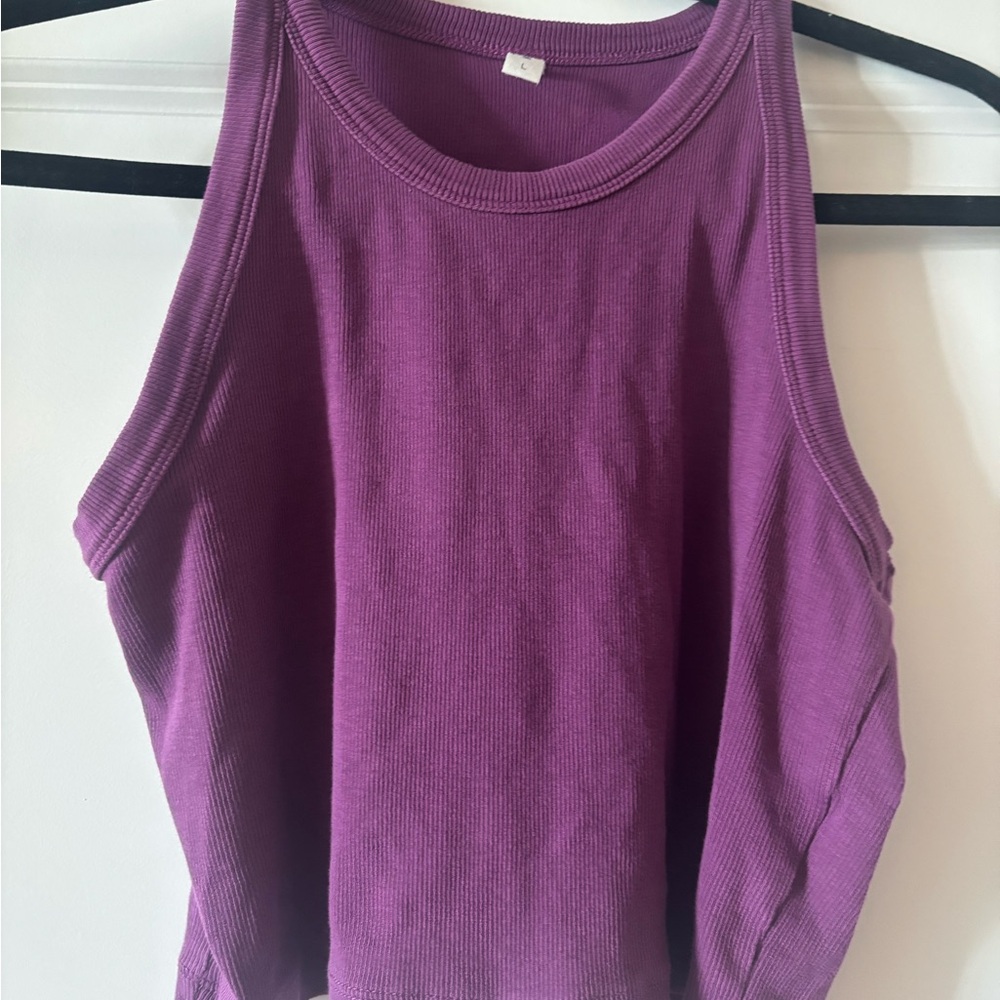 KOTN Purple Crop Top Racerback